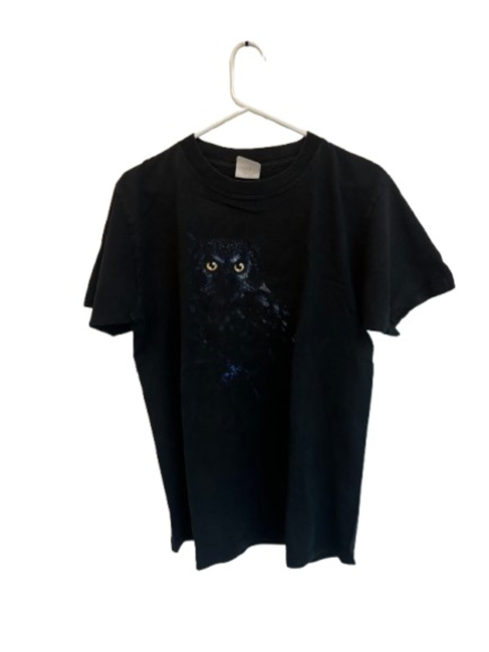 Black Short Sleeve Owl Graphic Tee